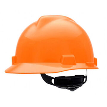Casque dur, s'ajuste au chapeau 6-1/2 à 8 po, orange haute-visibilité, polyéthylène, Fas-Trac® III, E