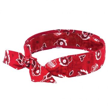 Evaporative Cooling Bandana Head Band, Red Western, 100% Cotton