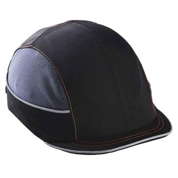 Bonnet anti-heurt, court, polyester/nylon haute visibilité, noir