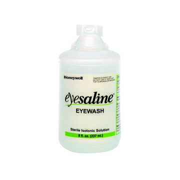 Saline Eye Wash Solution, 8 oz, Polyethylene Bottle