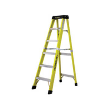 Extra-heavy Duty Step Ladder, 114 In Ht, 300 Lb, Type Ia, Aluminum/fiberglass