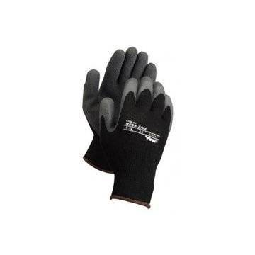 Work Gloves Thermo Supported , Rubber Palm, Black
