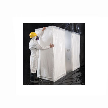 Shower Enclosure Flame Retardant Disposable, 1 Room D-con Ii, 37 In X 37 In X 81 In X 6 Mil, Polyethylene, White