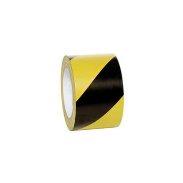 Laminated Floor Marking Tape, Yellow/Black, 3 in x 108 ft