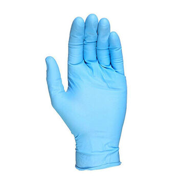Gloves Contour Disposable Work, Blue, 4 Mil Nitrile