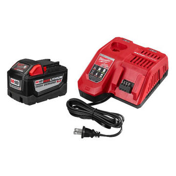 Starter Kit, Lithium-Ion, 9 Ah Battery, 9 A, 60 min Charging Time, 120 VAC