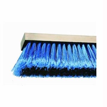 Push Broom Cleaning Brush, 24 in Block, 2-3/4 in Trim, Polypropylene, Blue