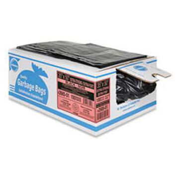 Garbage Bag Industrial, Extra Strong, 35 In Wd X 50 In Lg, Plastic, Black