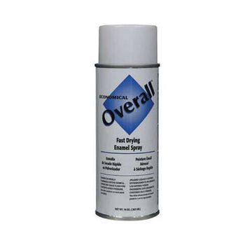 Spray Paint Economical, 10 Oz, Aerosol Can, Liquid, White, Gloss, -35 To 500 Deg F Boiling Point