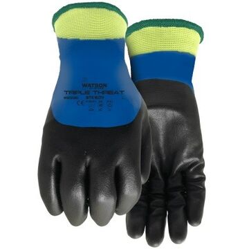 Gloves Stealth Triple Threat Cut Resistant Sleeve, Black, Blue, Polyester
