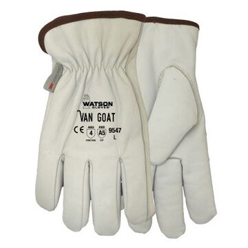Gloves, Goatskin Leather Palm, Slip-on