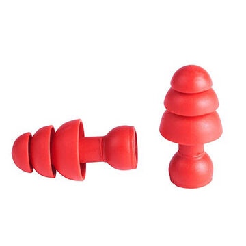Ear Plug Replacement Banded, 26 Db Noise, Universal, Red Silicone