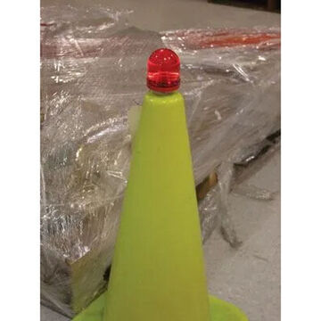 LED Cone Top Light, Molded Plastic, Red