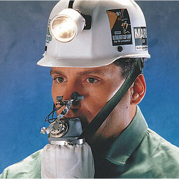Self Rescuer Emergency Escape Mouth Bit Respirator, Universal, Stainless Steel Case, Carbon Monoxide
