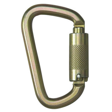 Carabiner Standard Modified D-shape Twist-locking, 3600 Lb Capacity, 19 Mm Gate Clearance, Heat Treated Steel Alloy