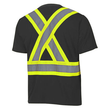 Safety T-shirt, Unisex, XL, Black, Birdseye Polyester