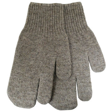 Gloves, One Size, Gray, Blend of 85% Wool, 15% Acrylic