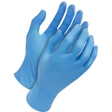 General Purpose, Powder-free Cut Resistant Sleeve, Polyurethane Palm, Blue, Nitrile