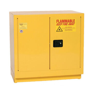 Flammable Safety Cabinet, 22 gal, 35 in ht, 35 in wd, 22 in dp, Galvanized Steel