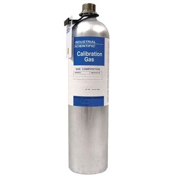Calibration Gas Cylinder, 34 l, 2-9/10 in Dia, 11-1/10 in ht Cylinder, 500 psi, Odorless or has a mild, ammonia odor