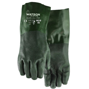 Gloves Chemical-resistant General Purpose, Green, Gauntlet, Soft Cotton Jersey Shell