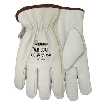 Gloves, Goatskin Leather Palm, Slip-on