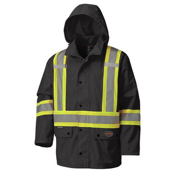 Waterproof Rain Jacket, Black, 450d Oxford Polyester