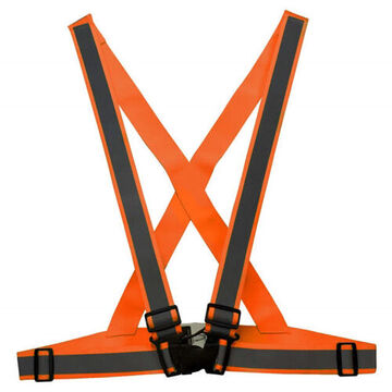 Visibility Breakaway X-Back Safety Harness, Universal, 21.91 lb, Hi Vis Orange