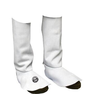 Welding Spats, One Size, White, Split Cowhide Leather