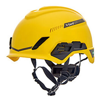 Bivent Safety Helmet, Yellow, High Density Polyethylene, Fas-trac® Iii Pivot Ratchet
