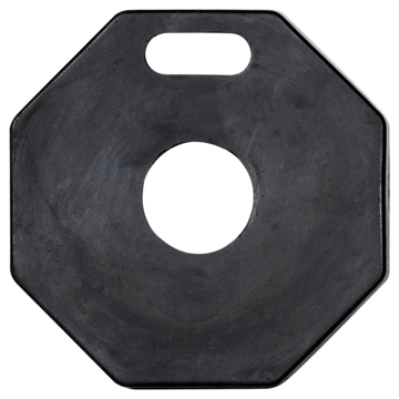 Delineator Base, Rubber, Black, 11 lb