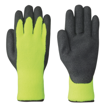 Gants en latex sans couture, jaune haute visibilité, vert