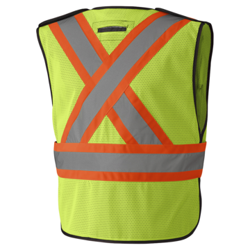 Safety Vest High Visibility, Universal, Yellow/green, Polyester Mesh, Class 2