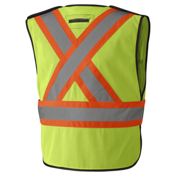 High Visibility Safety Vest, Universal, Yellow/Green, Polyester Mesh, Class 2