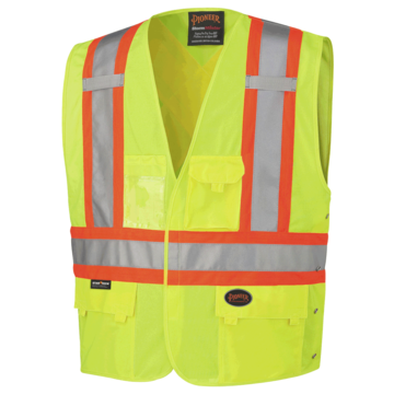 Gilet de sécurité haute visibilité, jaune/vert, classe 2