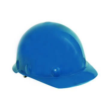 Casque de sécurité à bord avant, bleu, thermoplastique, 8 pouceints, classe E