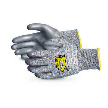 Glove Grey Hppe Fbrs Grey Pu Palm Cut A2