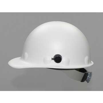 Casque de sécurité à bord avant, blanc, fibre de verre, cliquet, classe C, G