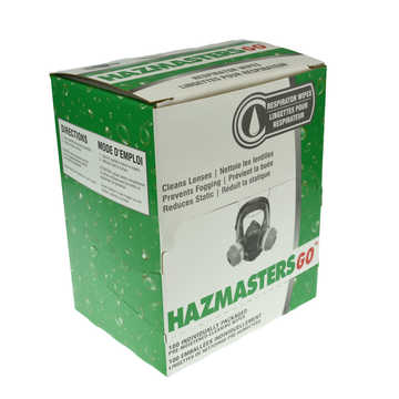 Lingettes respiratoire Hazmastersgo avec alcool 100/boite