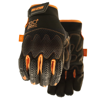 Overtime Mechanics Gloves, Mircofibre Palm, Black, Left And Right Hand