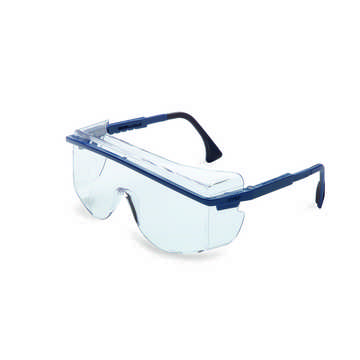 Safety Glasses, Medium, Uvextreme Anti-Fog, Clear, OTG, Blue