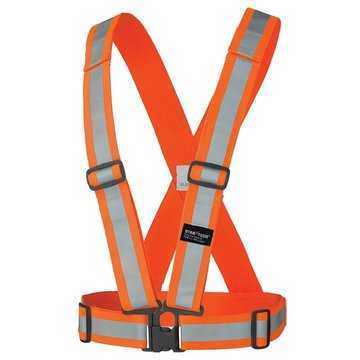 Ceinture de sécurité de qualité supérieure détachable à 4 pouceints, taille unique, orange haute visibilité, polyester tricoté