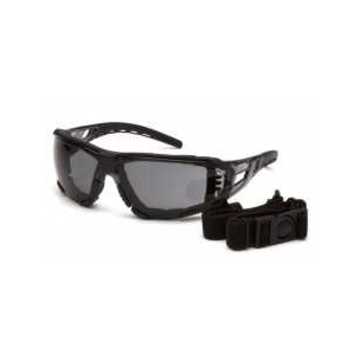 Safety Glasses, 129 mm wd, 160.8 mm lg, 1.95 mm thk, Universal, H2MAX Anti-Fog, Gray, Wraparound Frame, Black