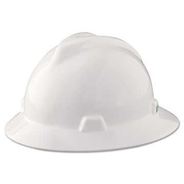 Hard Hat, White, Polyethylene, Ratchet, Class E