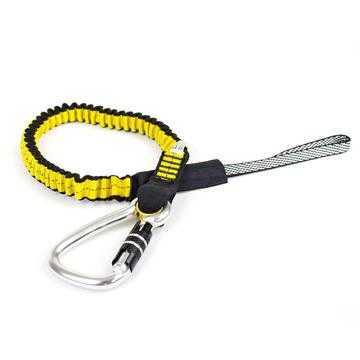 Bungee Tool Tether Hook2loop, 52 In Stretched, 31 In Relaxed, 35 Lb Capacity, Yellow Color