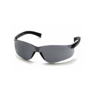 Dark Tinted Safety Glasses, 128 mm wd, 144 mm lg, 2.3 mm thk, Medium, Anti-Scratch, Gray, Frameless, Gray