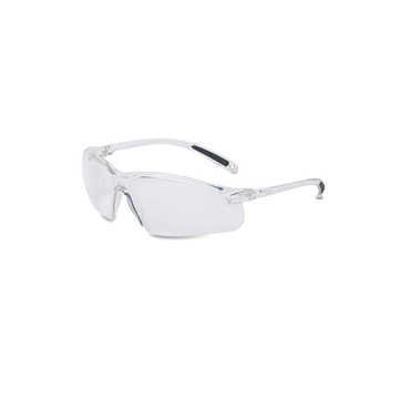 Safety Glasses, Medium, Anti-Scratch, Gray Mirror, Frameless, Wraparound, Gray