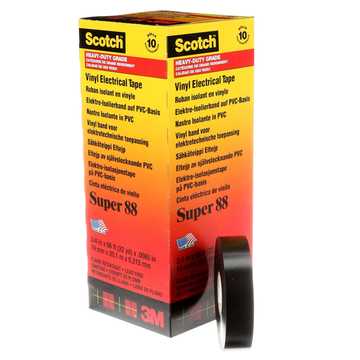 Electrical Tape, Black, 3/4 in x 66 ft, 8.5 mil