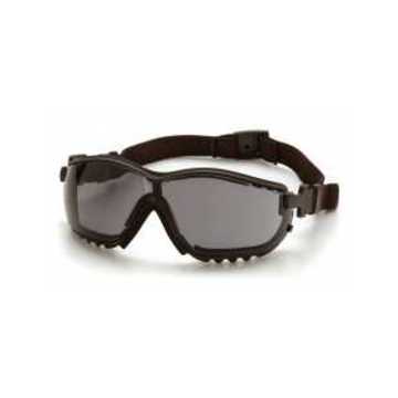 Lunettes de sécurité, largeur 143 mm, largeur 81 mm, épaisseur 2.1 mm, antibuée H2X, gris, monture ventilée, noir