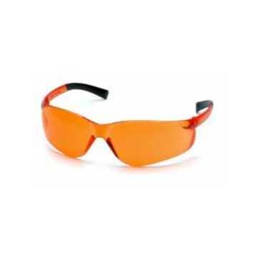 Safety Glasses, 137.5 mm wd, 154 mm lg, 2.3 mm thk, Medium, Anti-Scratch, Orange, Frameless, Orange